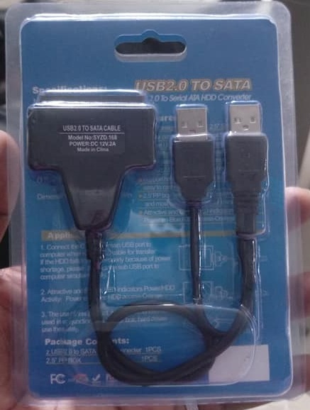 Adaptateur USB 2.0 vers SATA 2.5" et 3.5"