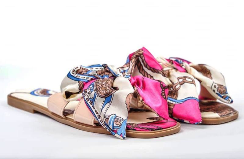 Sandales Plates En Soie