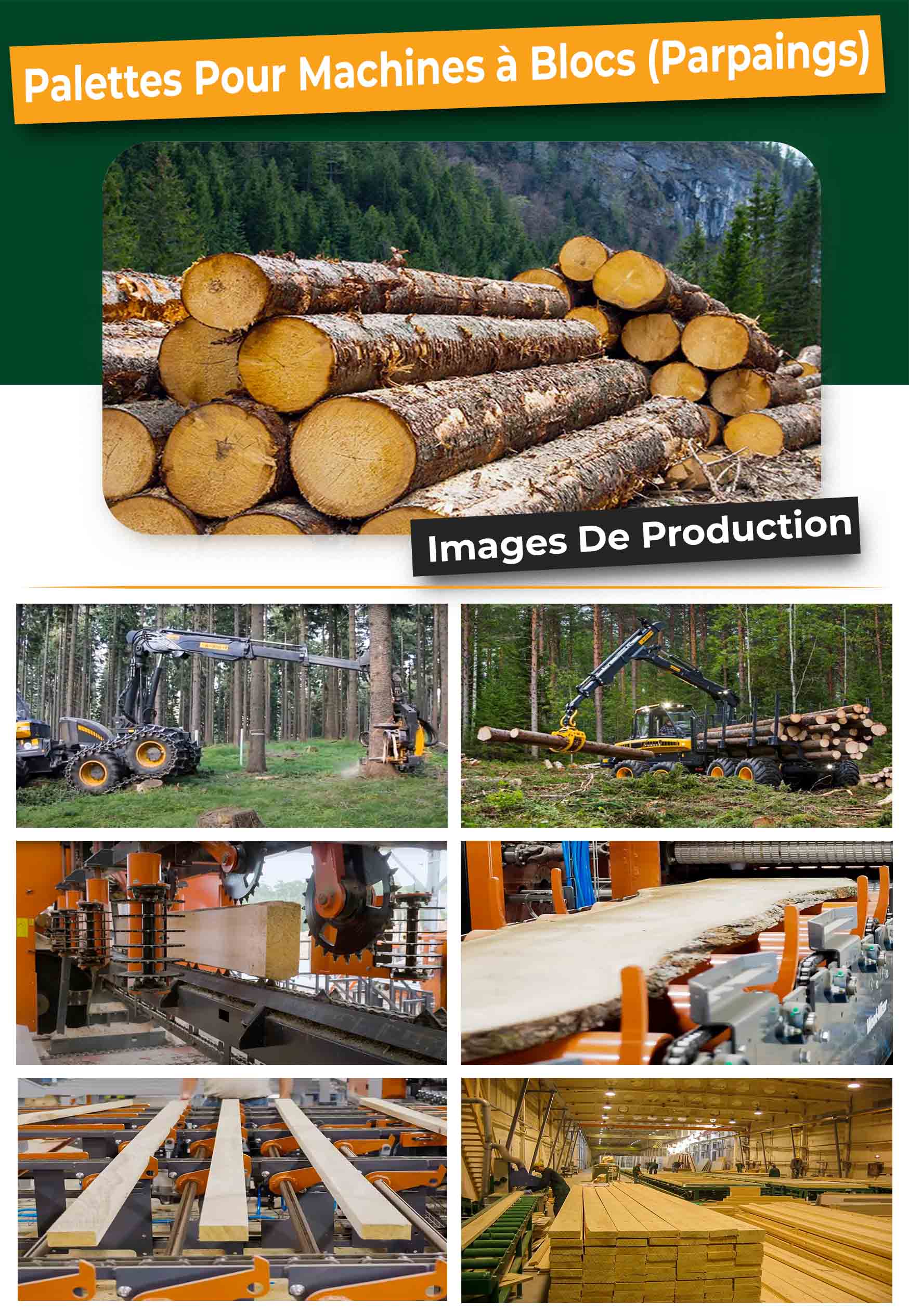 Palettes En Bois Pour Machines à Blocs De Béton — photo 4