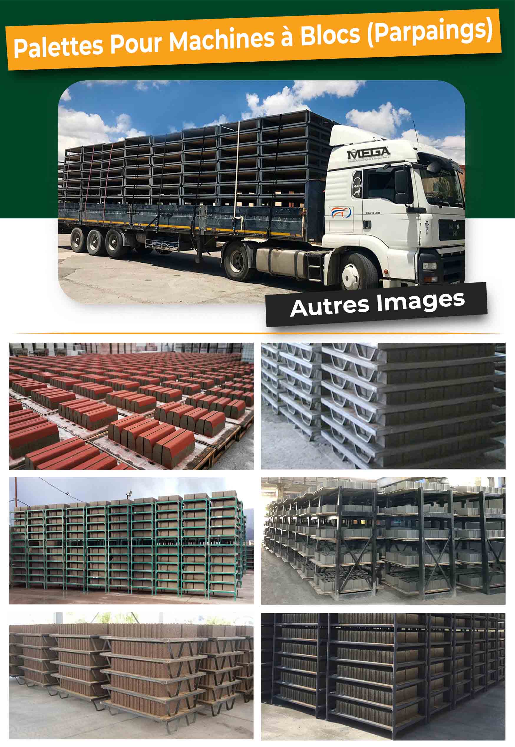 Palettes En Bois Pour Machines à Pavés De Béton — photo 4
