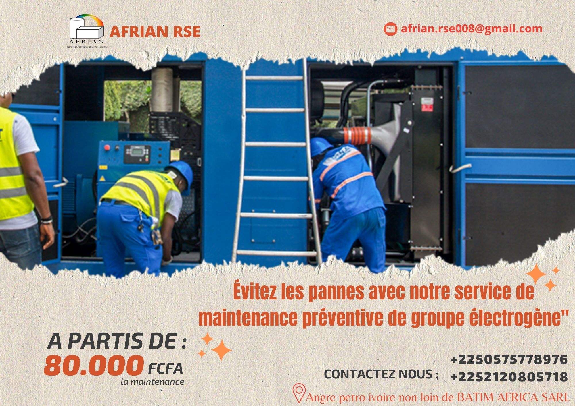 MAINTENANCE DE GROUPE ELECTROGENE
