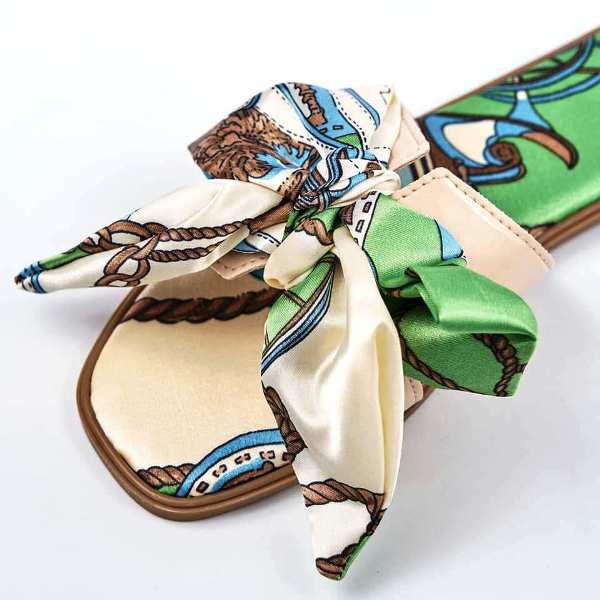 Sandales Plates En Soie — photo 14