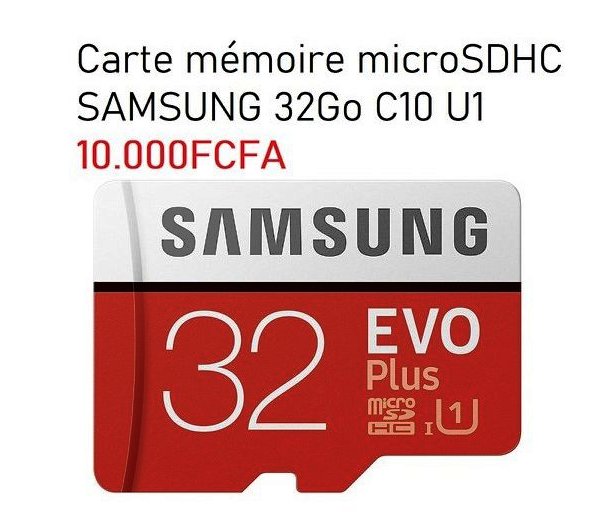 Carte Mémoire Micro SDHC SAMSUNG 32 Go