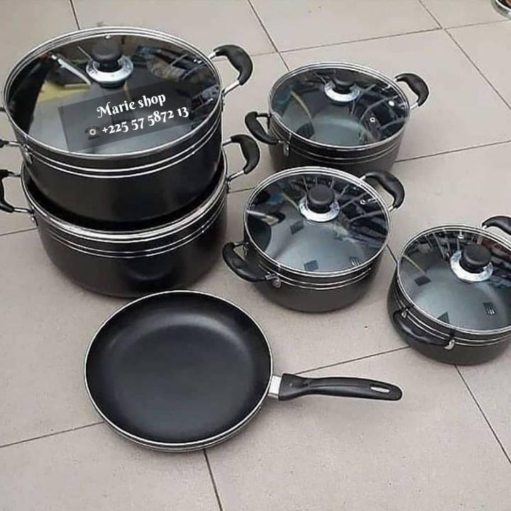 Lot de 6 pièces casseroles + poêle antiadhésif — photo 3