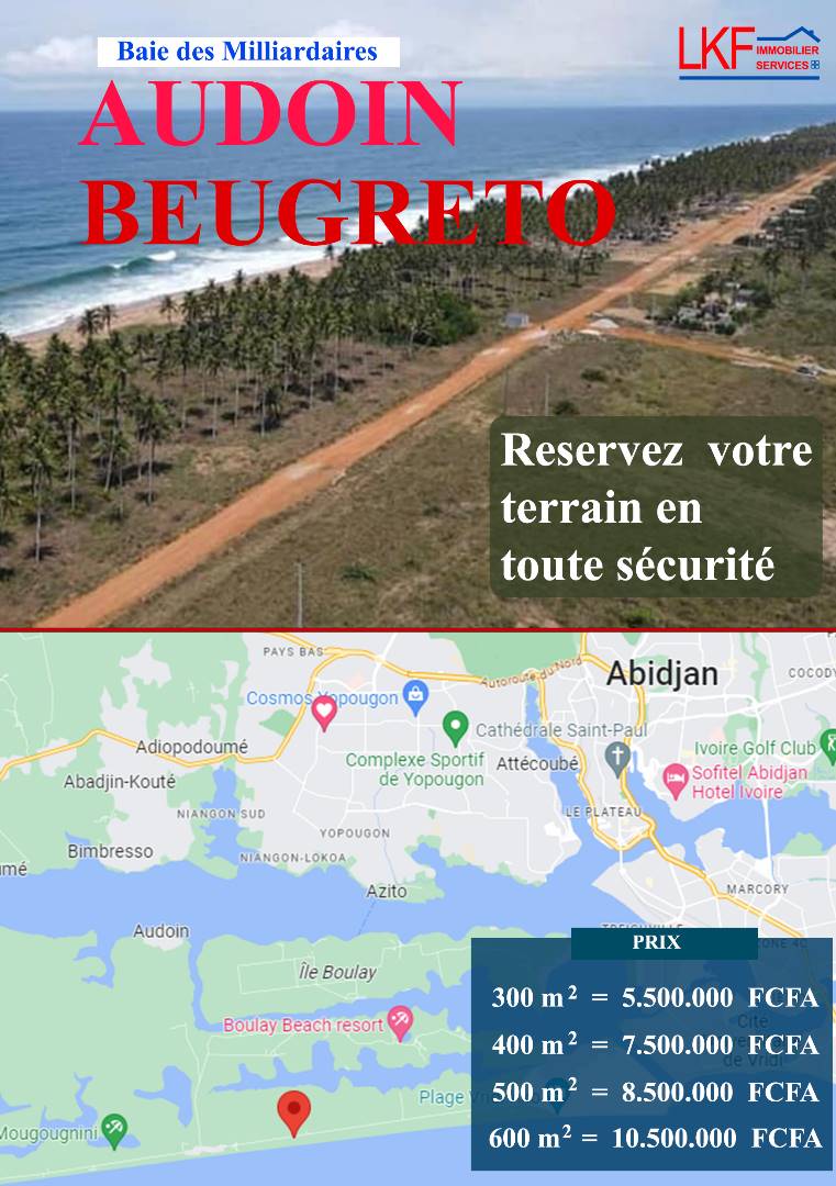 Ventes de lots a Audouin beugreto baie des milliardaires