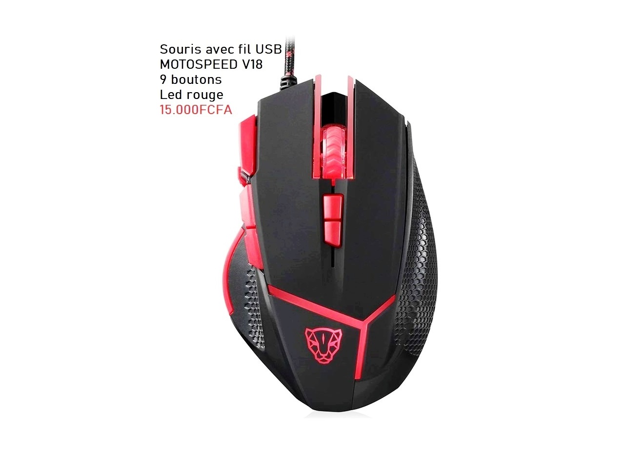 Souris Avec Fil USB - Motospeed V18