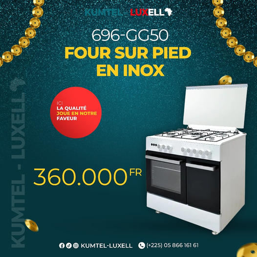 hotte de cuisinière four autoprtant inox — photo 2