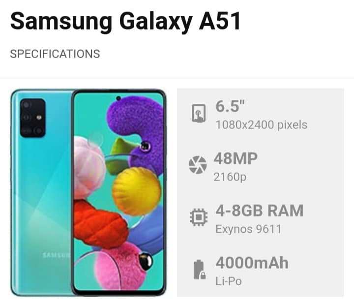 Samsung Galaxy A51