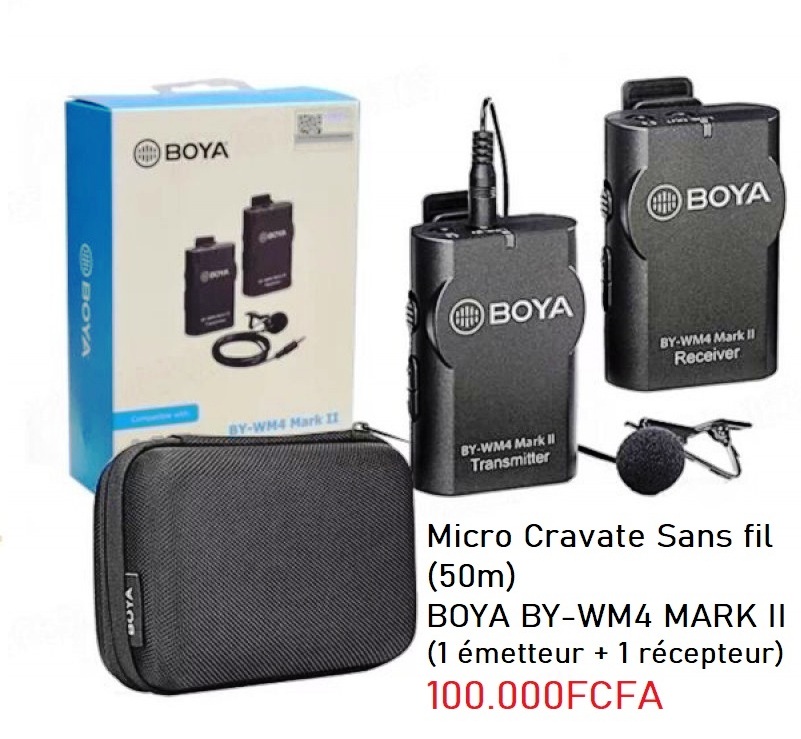 Micro Cravate Sans fil (50m) BOYA BY-WM4 MARK II
