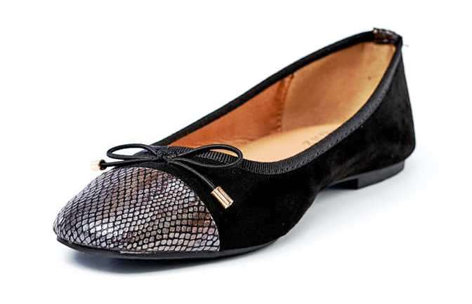 ​​​​​​​Ballerines Bout Reptile En Daim — photo 15