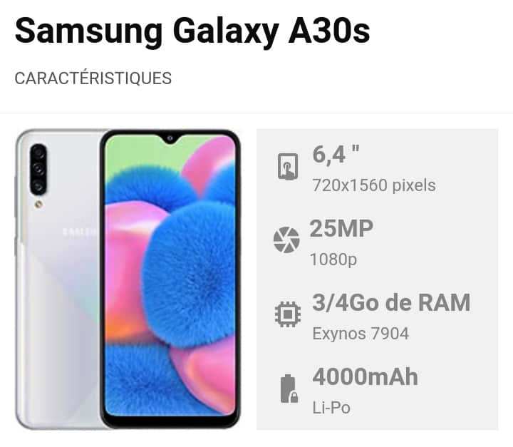 Samsung Galaxy A30S