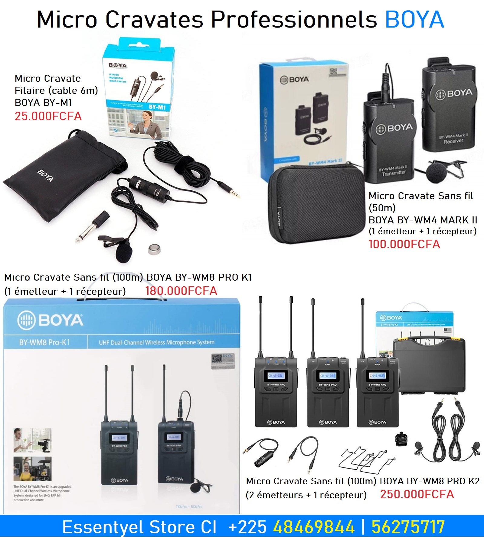 Micro Cravate Sans fil (100m) BOYA BY-WM8 PRO K2 — photo 2