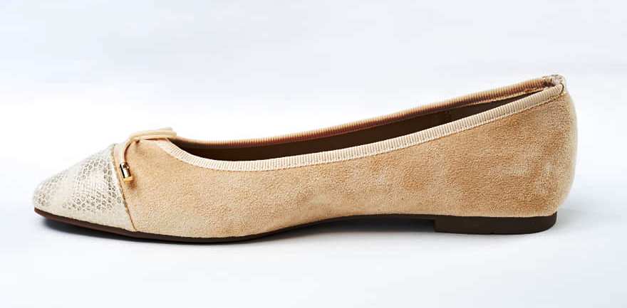 ​​​​​​​Ballerines Bout Reptile En Daim — photo 12