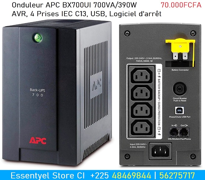 Onduleur APC BX700UI 700VA/390W