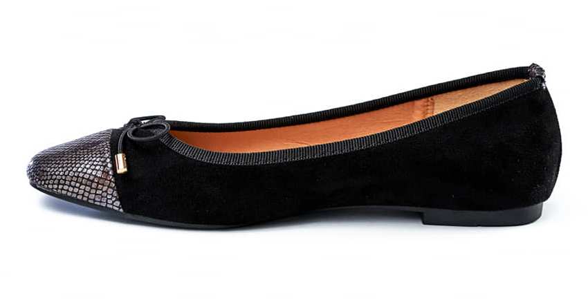 ​​​​​​​Ballerines Bout Reptile En Daim — photo 16