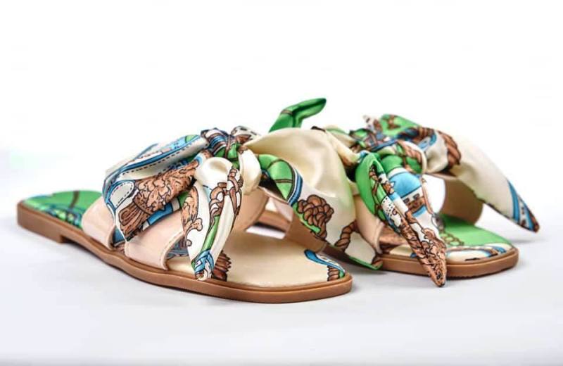 Sandales Plates En Soie — photo 13