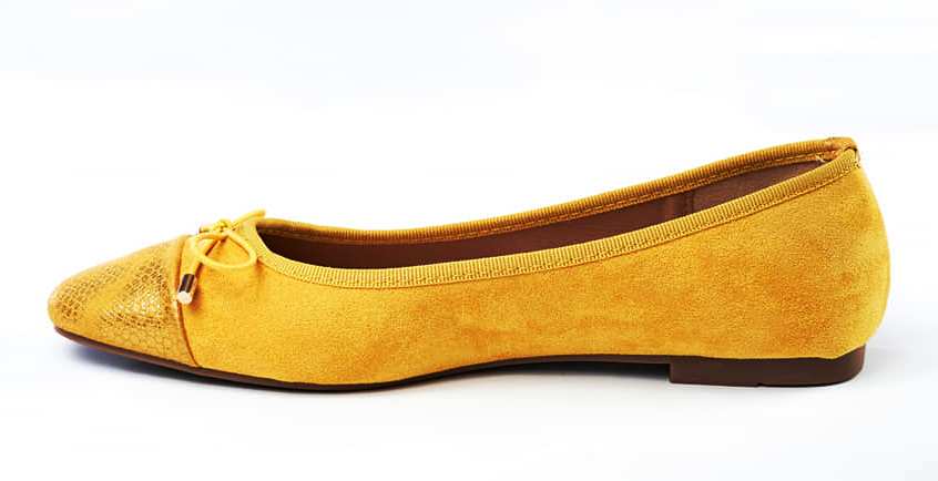​​​​​​​Ballerines Bout Reptile En Daim — photo 4