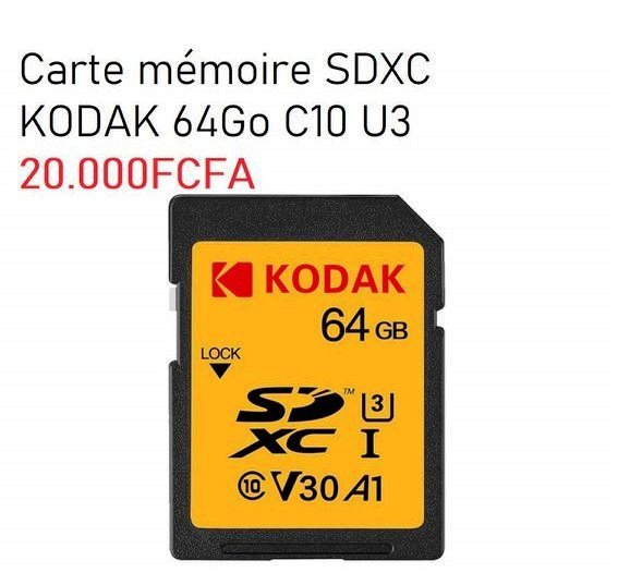 Carte Mémoire SDXC KODAK 64 Go