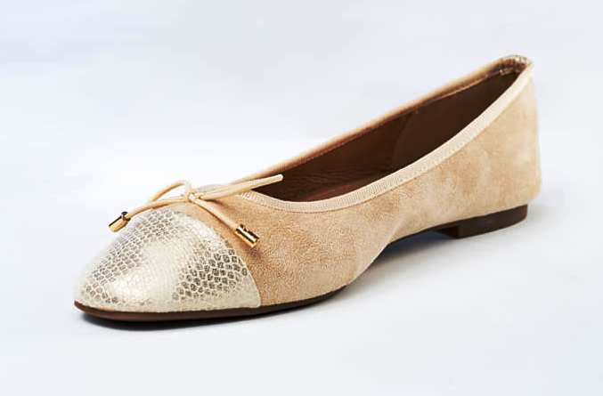 ​​​​​​​Ballerines Bout Reptile En Daim — photo 11