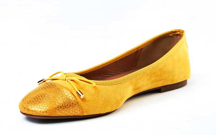 ​​​​​​​Ballerines Bout Reptile En Daim — photo 2