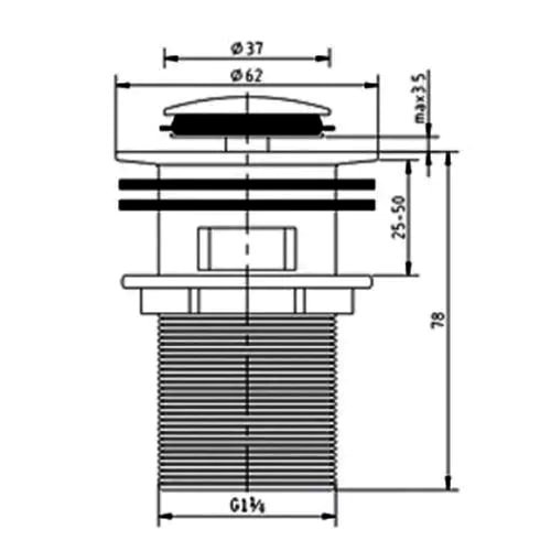 Siphon de lavabo en poussoir D32 — photo 4