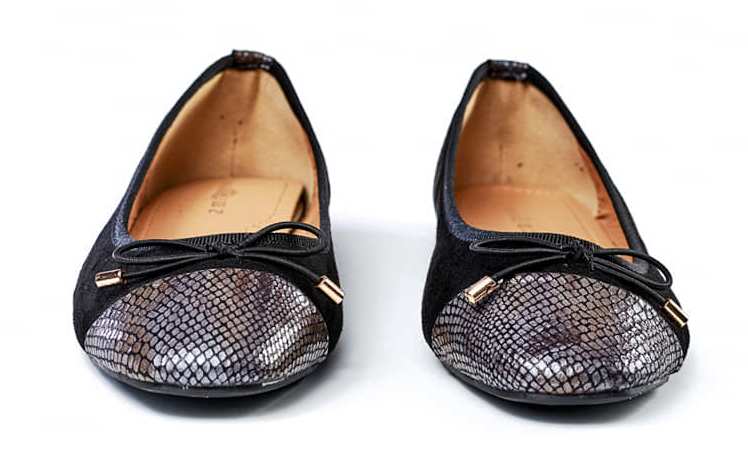 ​​​​​​​Ballerines Bout Reptile En Daim — photo 14