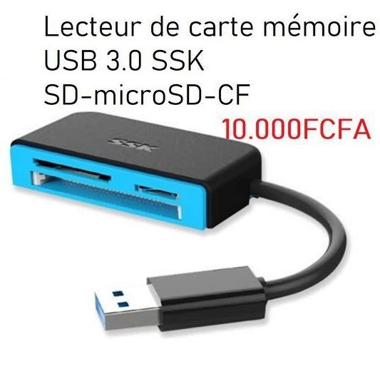 Lecteur de Carte Mémoire USB 3.0 SSK