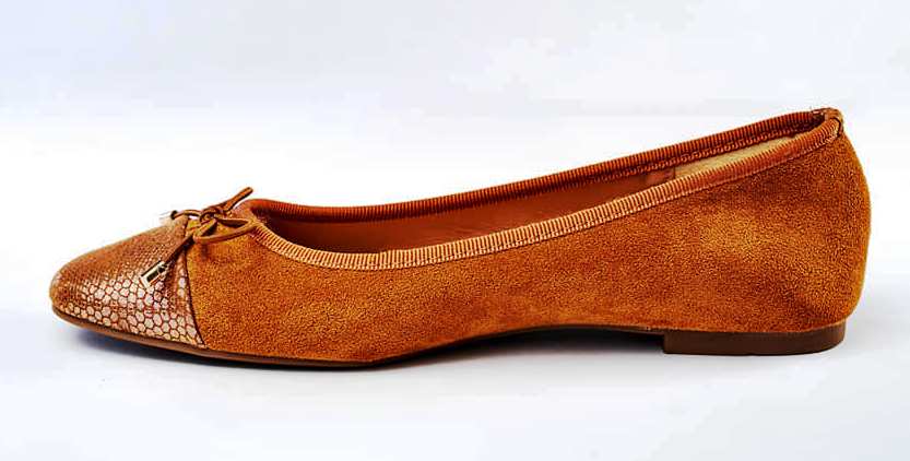 ​​​​​​​Ballerines Bout Reptile En Daim — photo 8