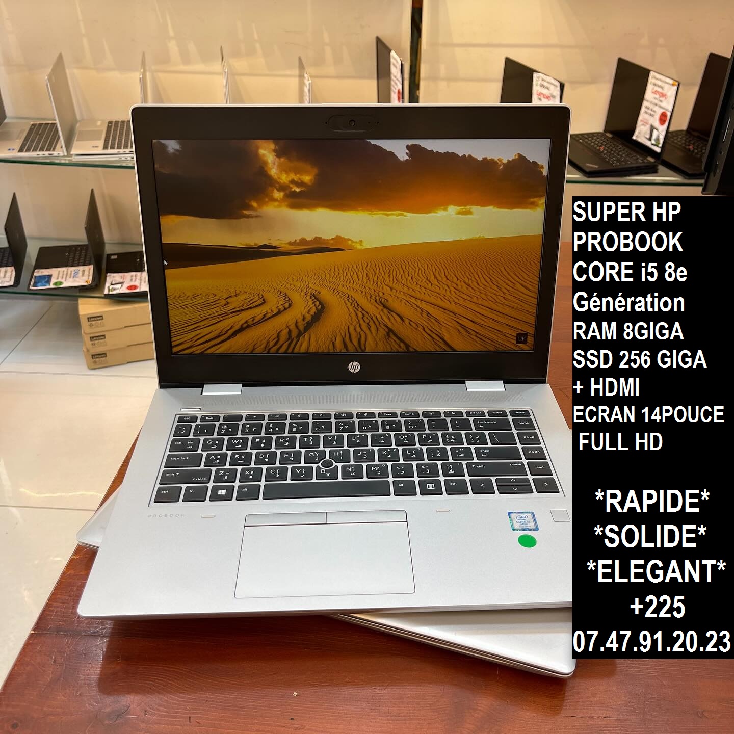 HP PROBOOK G4 CORE i5 8eGénération 0747912023