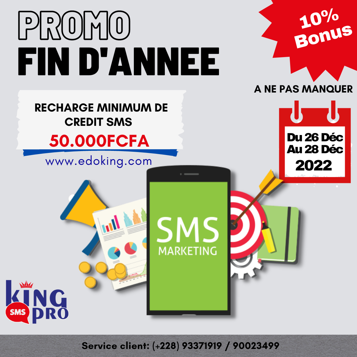 SMS MARKETING : PROMO FIN D'ANNEE