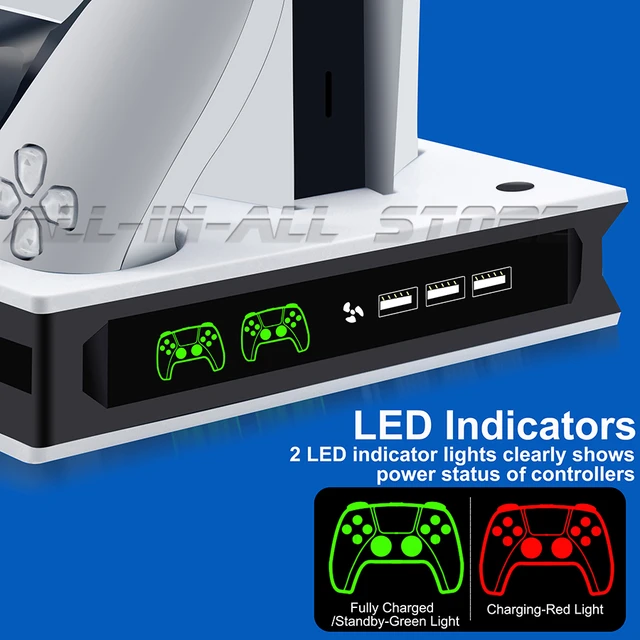 Refroidisseur ps5 avec deux stations de charge — photo 3