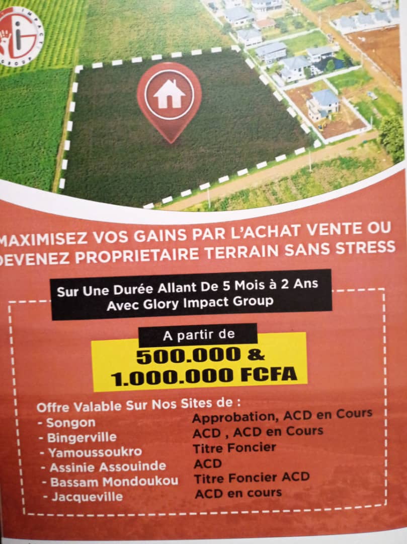 VENTE DE TERRAIN EN COTE D'IVOIRE — photo 2